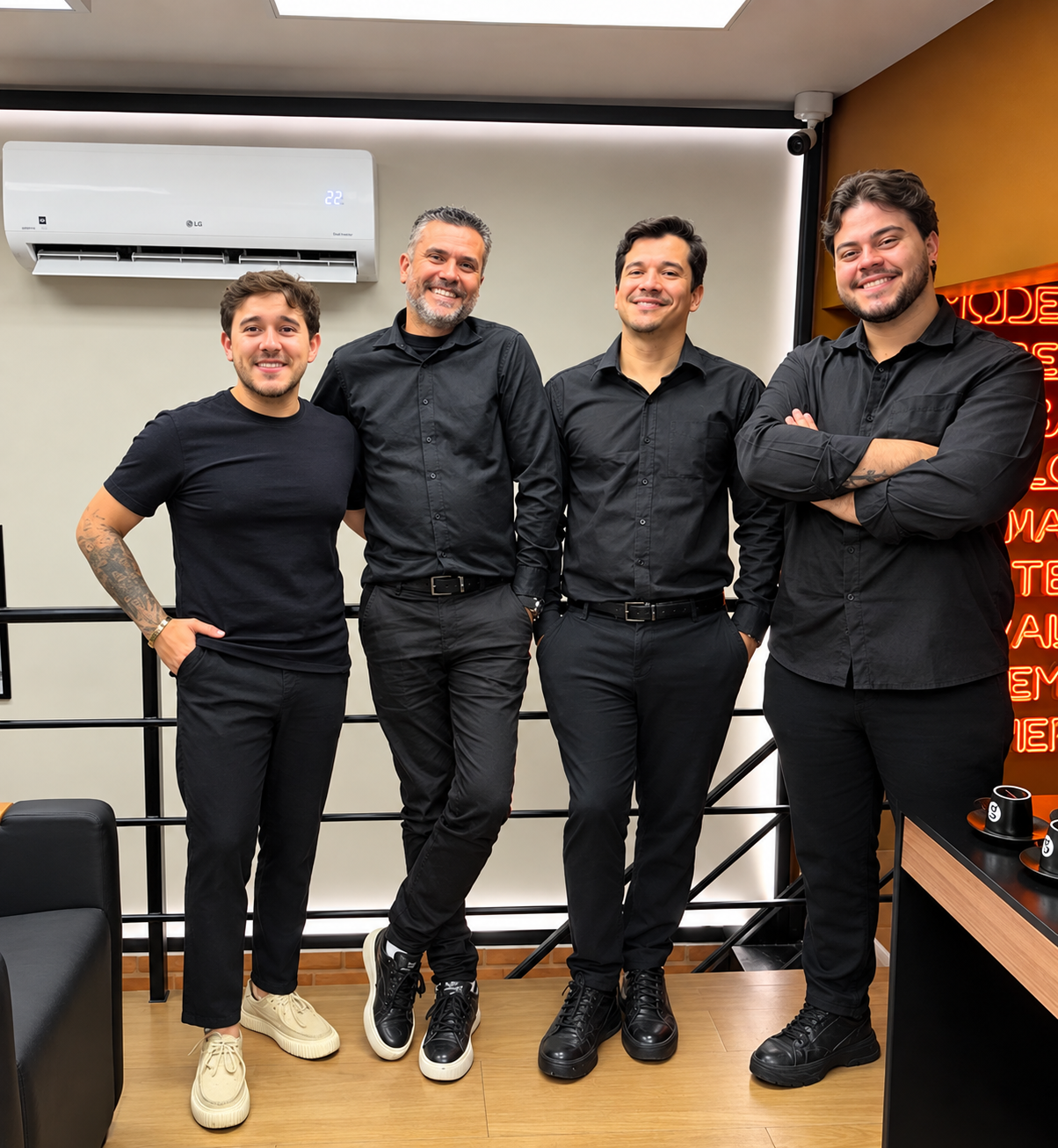 Equipe da Barbearia Bernardes