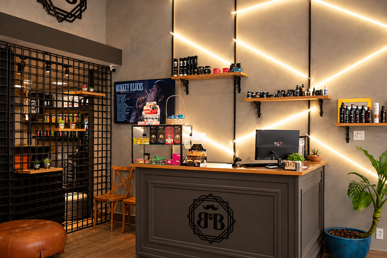 Recepção da Barbearia Bernardes